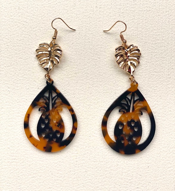 Pendientes Hawainos Diseño Piñas