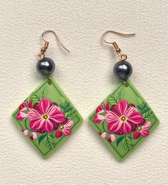 Pendientes Hawainos Diseño Flores