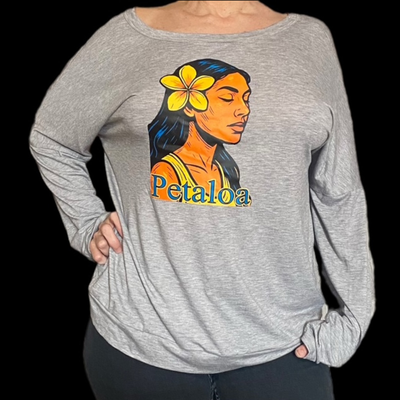 Camiseta Petaloa Nativa Gris manga larga